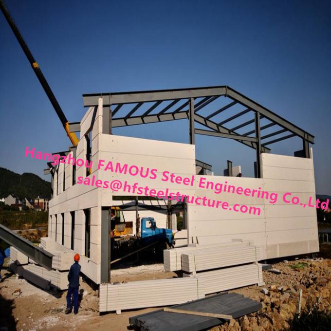 Costruzioni prefabbricate del metallo della villa d'acciaio prefabbricata della luce di sala con la struttura saldata 0